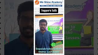 Toppers Talk WESHINE ACADEMY| TNPSC, TNUSRB, RRB, SSC | We Shine Academy