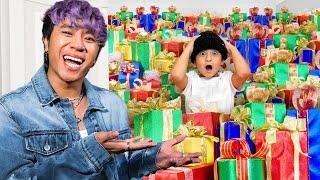 I Gave 100 Birthday Gifts To My Little Brother!!