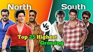 Bollywood Vs South Top 25 Highest Grossing Movies Comparison 