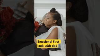 Bride’s Emotional First Look with Dad: A Heartwarming Moment #wedding #firstlook #brideanddad