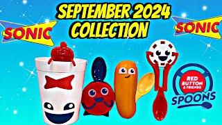 2024 SONiC Red Button & Friends SPOONS Collection September Review Set of 4  Wacky Pack - Happy Meal