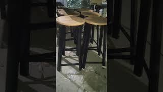 Making the round stool,