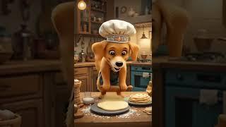 Cute Dog Makes Chapathi for the First Time  | Adorable Chef Dog in the Kitchen!