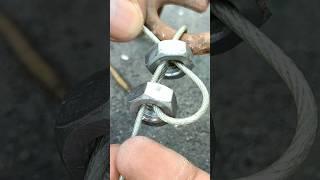 Very tight! How to secure a metal cable easily and tightly #diy #skills