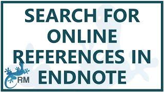 EndNote: how to search for online references