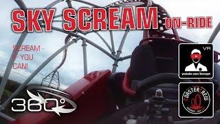 360° Sky Scream Launch Roller Coaster - 360 video virtual reality POV Holiday Park VR Experience