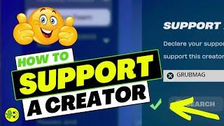 Fortnite How to Support a Creator