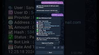 Unlimited free cryptos in telegram  // instant withdraw in faucet pay  // #faucet #telegram #earn