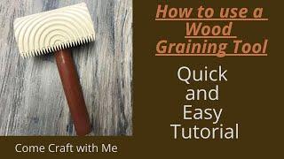 Wood Graining Tool Tutorial. How to use a wood graining tool. Super easy and neat effects.