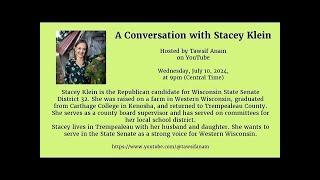 A conversation with Stacey Klein, candidate for Wisconsin State Senate in the 32nd District