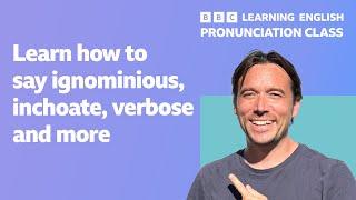 English pronunciation class: How to pronounce 'ignominious', 'inchoate', 'verbose' and more