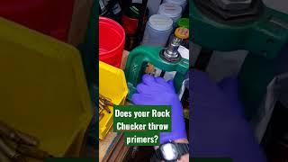 Even The Tactical Spent Primer Deflector Shield Is No Match For The Rock Chucker Throwing Primers!