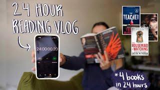 Reading 4 books in 24 hours | 24 hour reading vlog