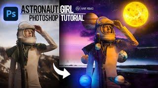 Astronaut Girl - Photoshop Manipulation Tutorial ---- آموزش فتومونتاژ با فتوشاپ