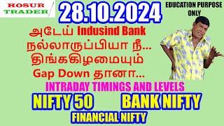 Nifty Prediction for Tomorrow in Tamil  28.10.2024 | Options Intraday Trading Analysis