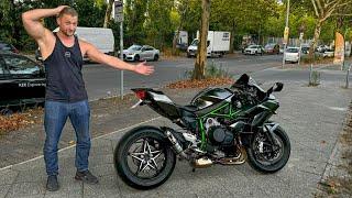 KAWASAKI H2 MONSTER auf der Autobahn!