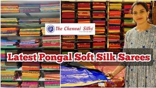 Chennai Silks Pongal latest Soft Silk Sarees from Rs.1595 | Light Weight Soft Silk 2023 New Designs