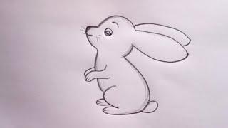 how to draw rabbit drawing easy step by step@DrawingTalent