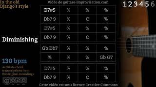 Diminishing (130 bpm) - Gypsy jazz Backing track / Jazz manouche