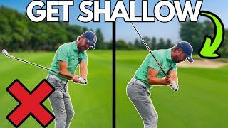 HOW TO SHALLOW THE GOLF CLUB AND HIT THE BALL FURTHER!