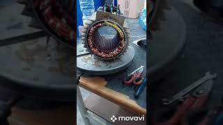 Avvolgimento motore elettrico trifase 6 poli