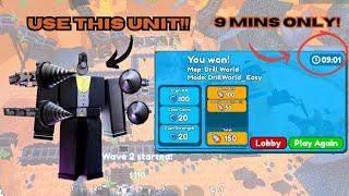 HOW TO BEAT DRILL EVENT UNDER 9 MINS⌚ *FULL AUTO SKIP* EASY DRILL CURRENCY * TOILET TOWER DEFENSE