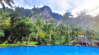 Long walk around the Ban Sainai Resort Krabi Ao Nang Thailand with only sounds of nature