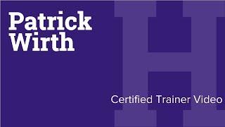 Patrick Wirth: Certified Trainer Video