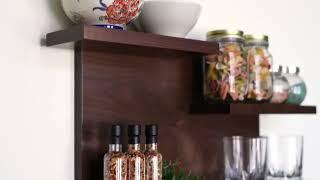 Modern Rustic Walnut Handmade Hardwood Bathroom and Kitchen Storage