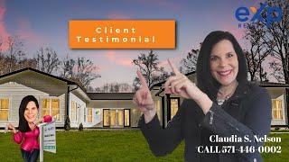 Client Testimonials Claudia S. Nelson, eXp Realty Woodbridge VA