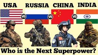 USA vs Russia vs China vs India military power comparison 2024 | US vs Russia | world military power