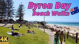 Byron Bay - 4k Beach Walk Tour - NSW Australia 