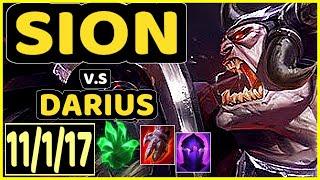 TRUKLAX (SION) vs DARIUS - 11/1/17 KDA TOP GAMEPLAY - EUW Ranked GRANDMASTER