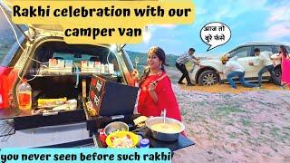 Making PAKODA and MIRCHI BADA in our CAMPER VANEPIC RAKHI CelebrationCAR got STUCK in the DESERT