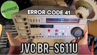 JVC PRO S SVHS VTR Error 41 Teardown BR-S611U FIXING TAPE TRANSPORT PT1