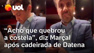 Datena x Pablo Marçal: vídeo de bastidor mostra correria e 1ª fala de candidato após agressão