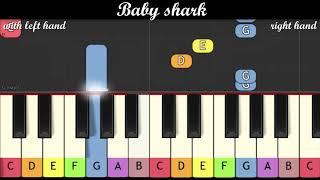 Piano for children - Baby shark (very easy for begginer)