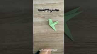 HUMMINGBIRD PAPER ORIGAMI TUTORIAL | HOW TO MAKE EASY COLIBRI ORIGAMI BIRD | DIY HUMMINGBIRD