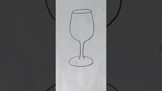 رسم كأس بطريقة سهلة وبسيطة وجميلة #shorts