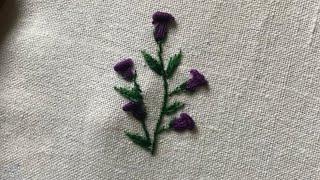 Small purple flowers || Threads & Needles || 97- hand embroidery