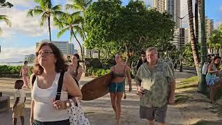 [4K] Waikiki Beach Walk on 11/9/24 in Honolulu, Oahu, Hawaii