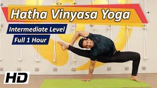 Full 1 Hour Hatha Vinyasa Yoga Class | Intermediate Online Yoga Class | Yograja