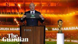 Saudi Arabia waved through as 2034 football World Cup host at virtual Fifa congress