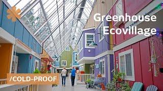 Whole ecovillage fits inside giant greenhouse: walkable, weatherproof