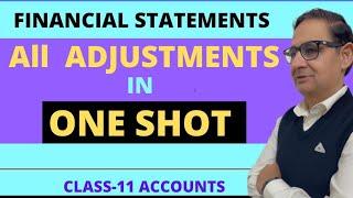 FINANCIAL STATEMENTS (ALL ADJUSTMENTS) IN ONE SHOT Class -11accounts