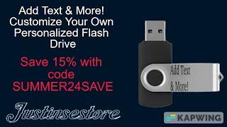 Add Text & More! Customize Your Own Personalized Flash Drive #Justinsestore