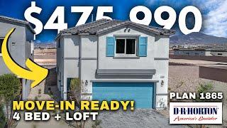 NEW DR HORTON Home in Las Vegas | Cambria Bay Grand Opening Tour | Affordable 4 Bed + Loft Plan 1865