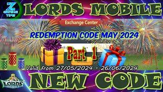 Lords mobile New Redeem  Code New | Redemption Code May 2024 - Part 1 | Lords Mobile 