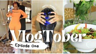 VLOGTOBER EP 1: 14inch Hair, Cleaning, Gym + More | South African YouTuber | Mercy Mogase