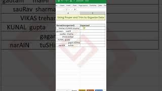 Using Proper and Trim Functions
